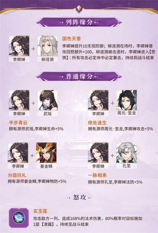 《元尊》手游 李卿婵技能介绍