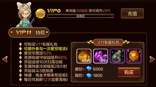 《造化之门》vip特权一览表